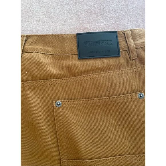 Vintage Southpole Authentic Collection Men’s Carpenter Jeans Brown SZ 40/32 Y2K - Picture 5 of 10